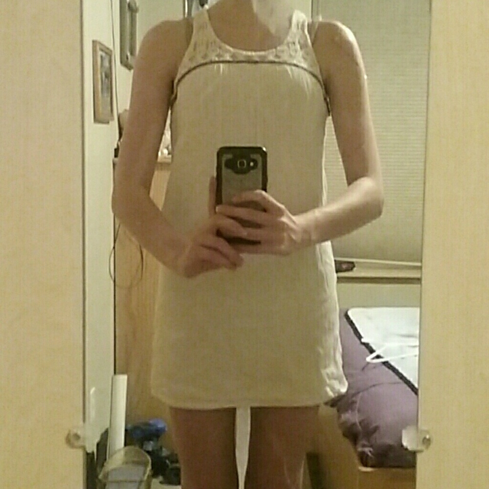 White mini dress